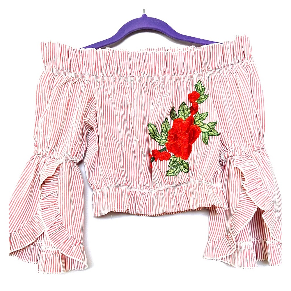 Striped Rose Blouse